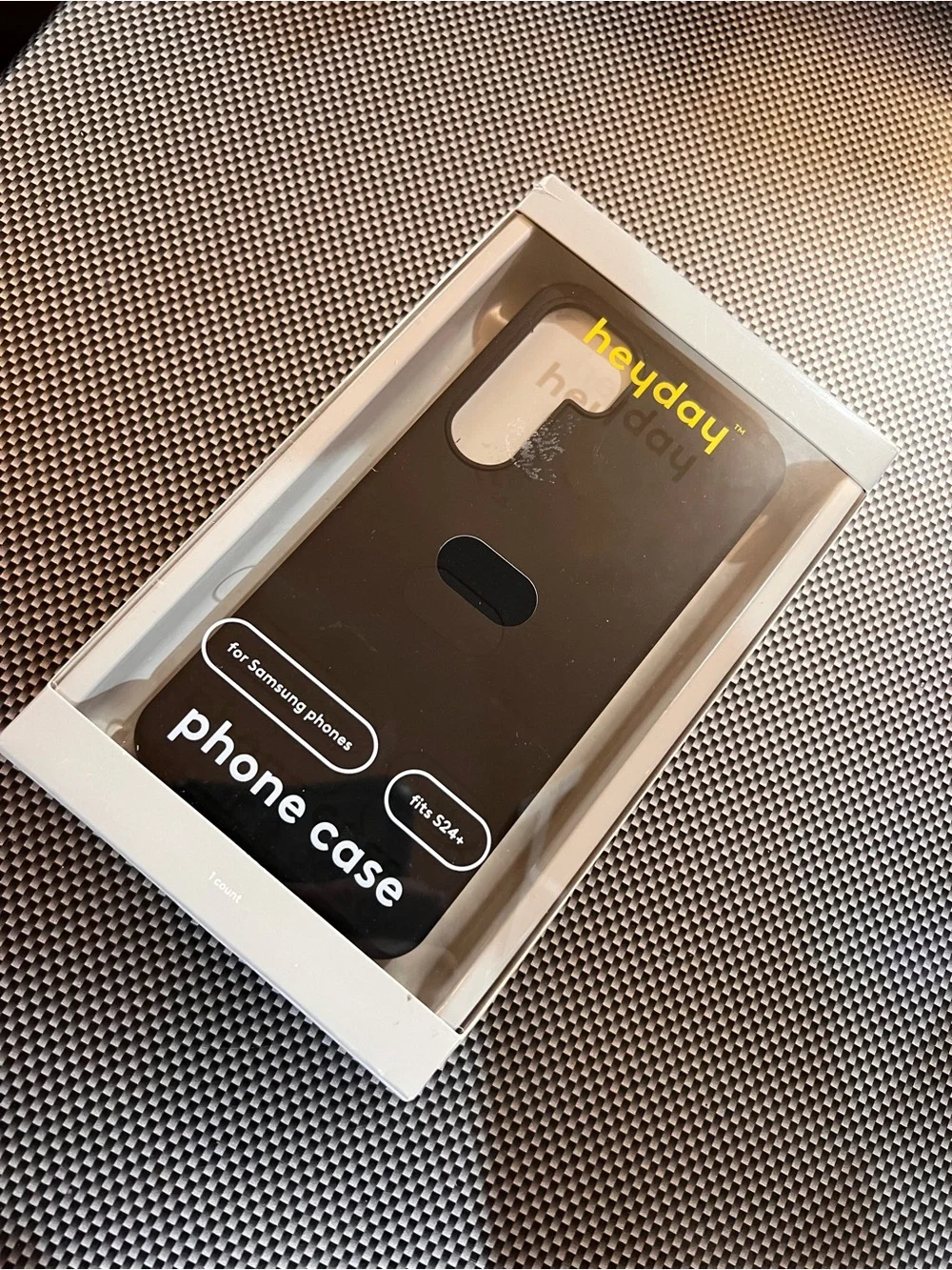 heyday Black Slim Protective Phone Case for Samsung S24+